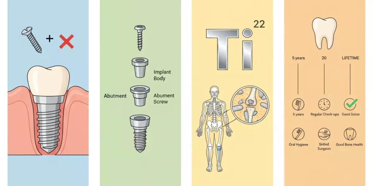 Este un implant un șurub? Ce este un șurub de implant? Sunt implanturile din titan? Sunt implanturile durabile?